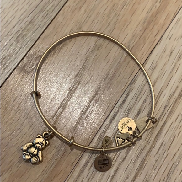 Teddy Bear Charm Bangle Bracelet - Picture 3 of 3